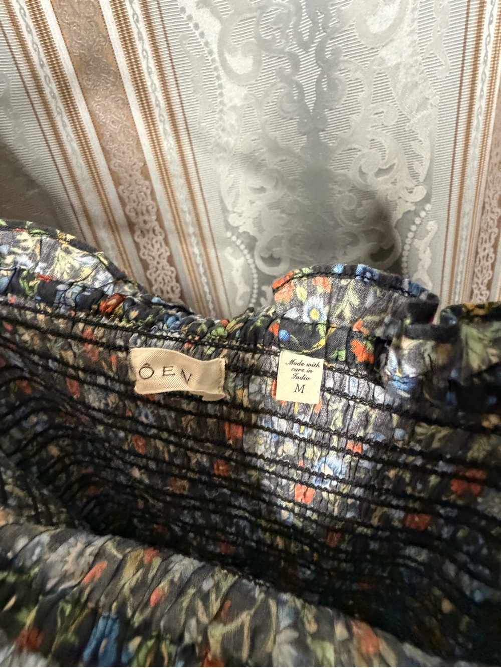 Doen Bijou Dress in Noir Prairie de Montagne Size Medium Floral Puff Sleeve - Picture 7 of 10